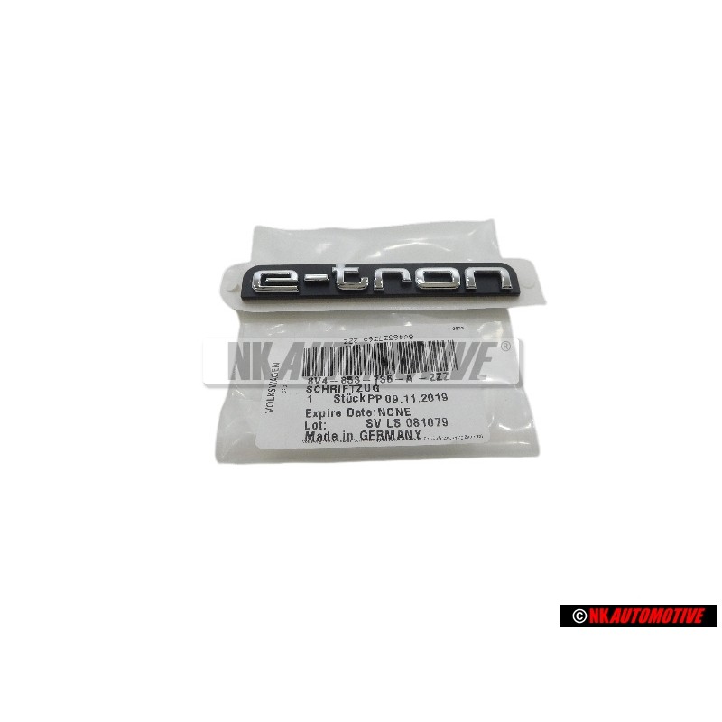 Original Audi E-TRON Front Grill Badge Emblem Black Chrome - 8V4853736A 2ZZ