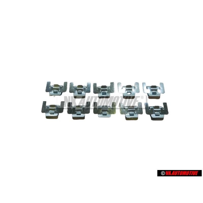 10x Original VW Front Window Scraper Seal Securing Clip - 171837485