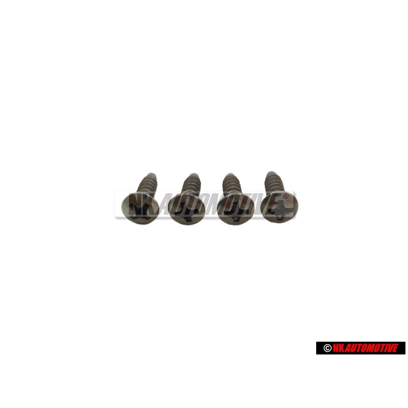 4x Original VW Oval Hd. Csk. Self-Tapp. 