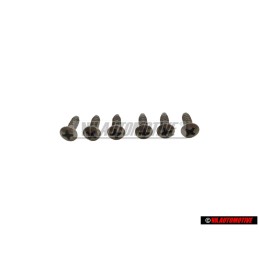 6x Original VW Oval Hd. Csk. Self-Tapp. 