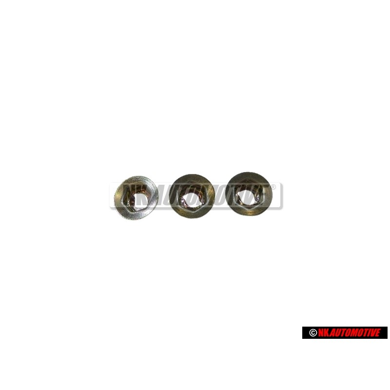 3x Original VW Rear Heat Shield Nut, Thread Cutting - N 0386011