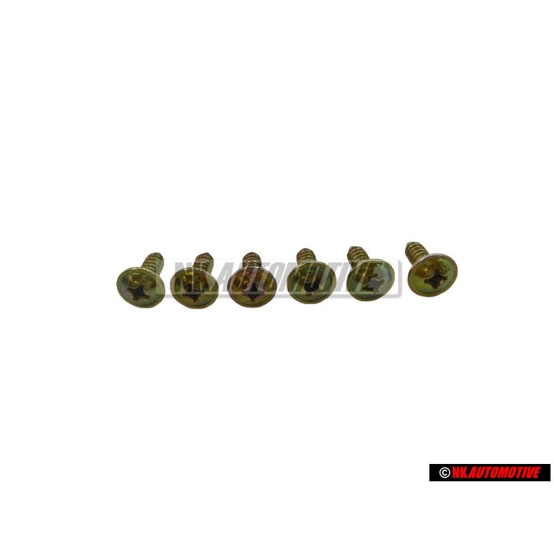 6x Original VW Oval Head Panel Screw - N 90098101