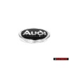 Original Audi Front Fender Side Badge Emblem Black Chrome - 4A0853621 2ZZ