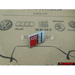 Original Audi S2 Steering Wheel Badge Emblem Chrome Red - 8A0419685D