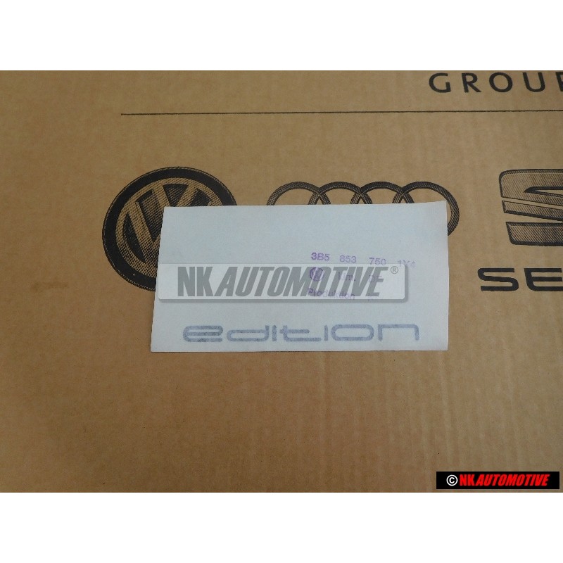 Original VW EDITION Rear Boot Badge Emblem Silver - 3B5853750 1Y4