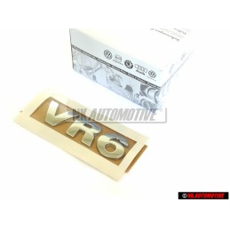 Original VW VR6 Rear Trunk Boot Badge Emblem Chrome - 1J0853675C 739