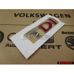 Original VW TDI Rear Trunk Boot Badge Emblem Chrome Red - 3B0853675ACGQF