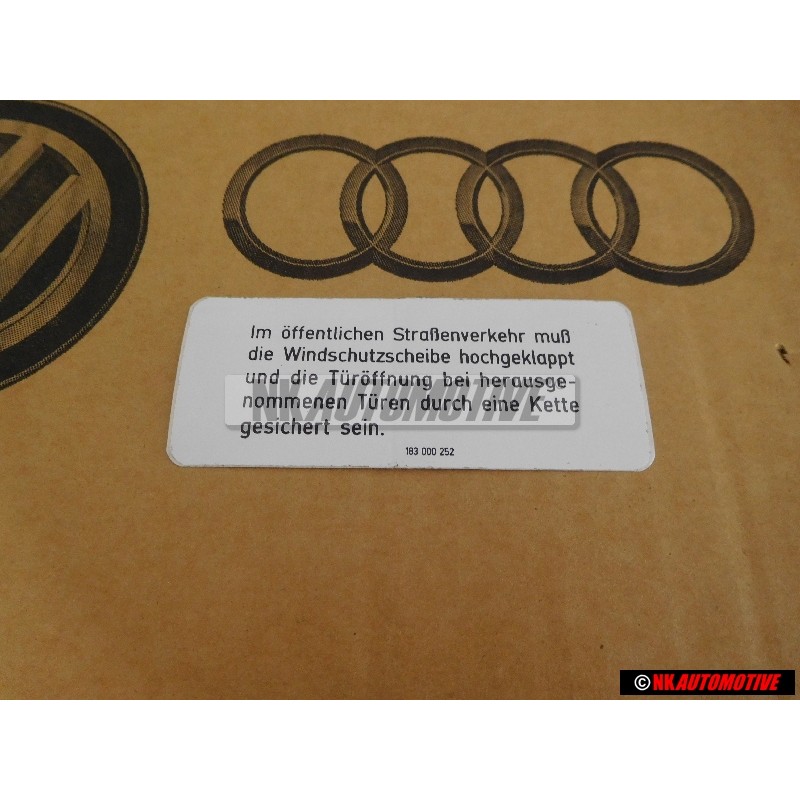 Original VW Notice - 183000252