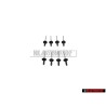 8x Original VW Front Rear Wheel Arch Flare Trim Pop Rivet 14mm - N 90634901