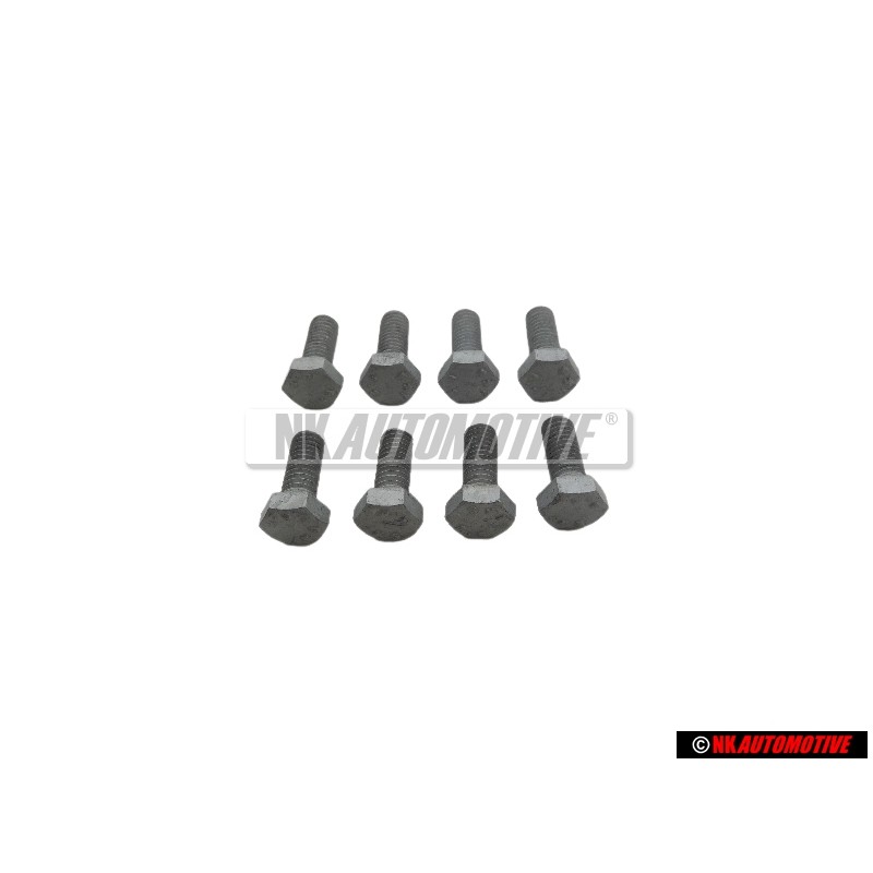 8x Original VW Hexagon Bolt M6x15 - N 01021527