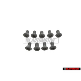 9x Original VW Oval Head Countersunk Bolt - N 10416601
