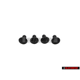 4x Original VW Front Seat Clothing Clip Satin Black - 823863203 01C