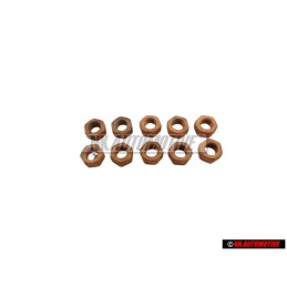 10x Original VW Hexagon Nut - N 01100822
