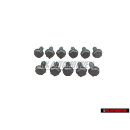 11x Original VW Hex Collared Bolt - N 90063904