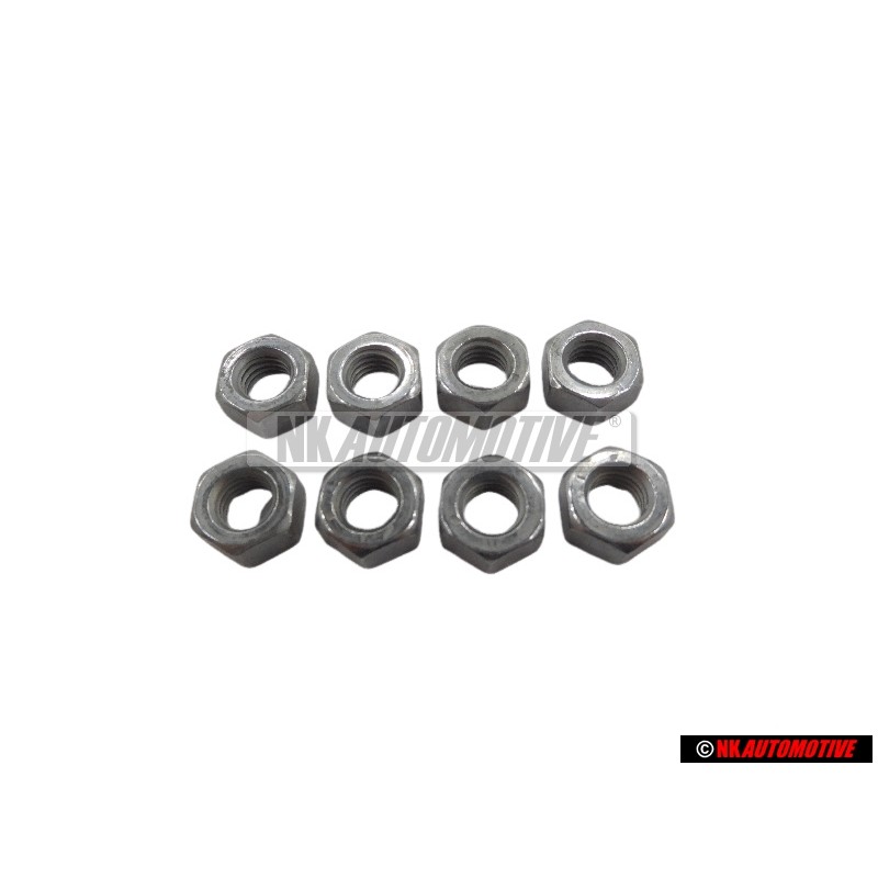 8x Original VW Hexagon Nut M8 - N 0110088