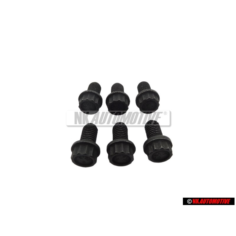 6x Original VW 12-Point Head Bolt - N 90320701