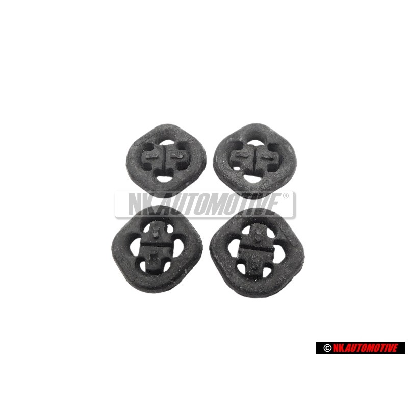 4x Original VW 4 Way Exhaust Rubber Retainer Mount Hanger - 191253147B