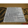 Original VW Sticker -Warning Safety Precautions - 1T0010342R
