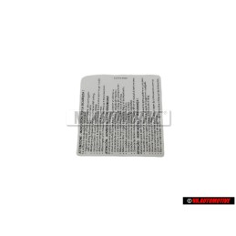 Original VW Sticker -Warning Safety Precautions - 1T0010342R