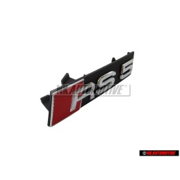 Original Audi RS5 Front Grill Badge Emblem Black Chrome Red - 8T0853736B 2ZZ