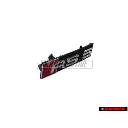 Original Audi RS5 Front Grill Badge Emblem Black Chrome Red - 8T0853736B 2ZZ