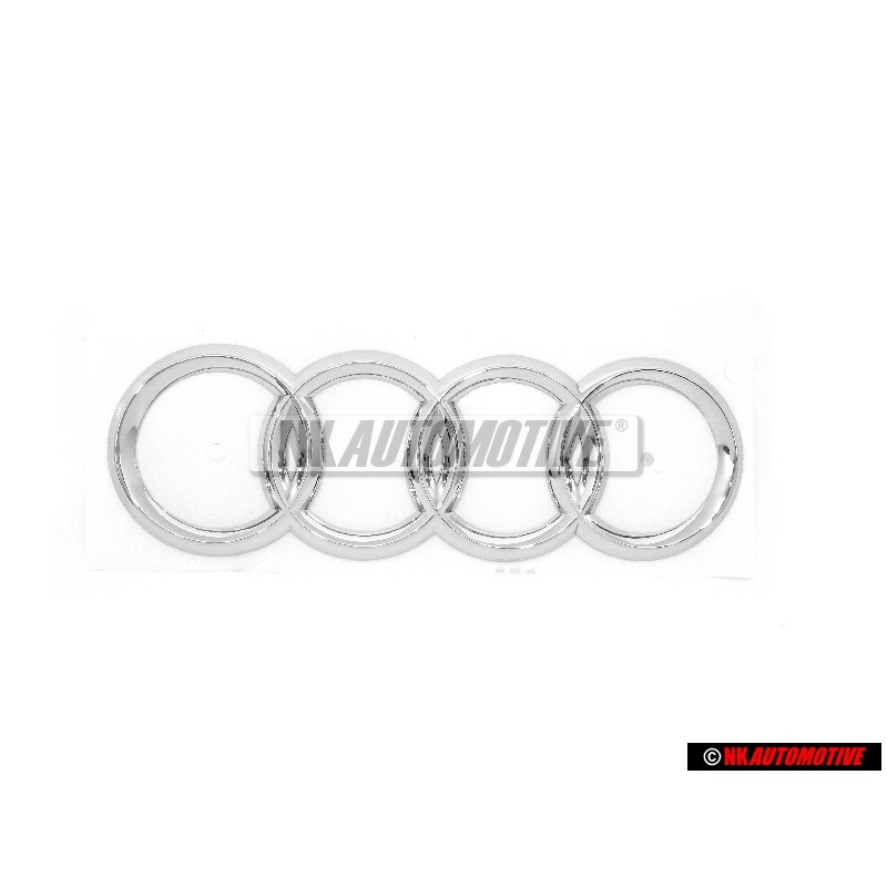 Original Audi Rings Rear Boot Badge Emblem Chrome - 4E0853742 2ZZ