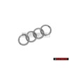 Original Audi Rings Rear Boot Badge Emblem Chrome - 4E0853742 2ZZ