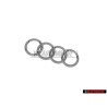 Original Audi Rings Rear Boot Badge Emblem Chrome - 4E0853742 2ZZ