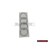 Original Audi Rings Rear Boot Badge Emblem Chrome - 4E0853742 2ZZ