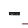 Original Audi V6 Front Grill Badge Emblem Black Chrome - 4E0853736E 2ZZ