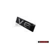 Original Audi V6 Front Grill Badge Emblem Black Chrome - 4E0853736E 2ZZ