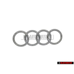 Original Audi Rings Rear Boot Badge Emblem Chrome - 4B5853742 2ZZ