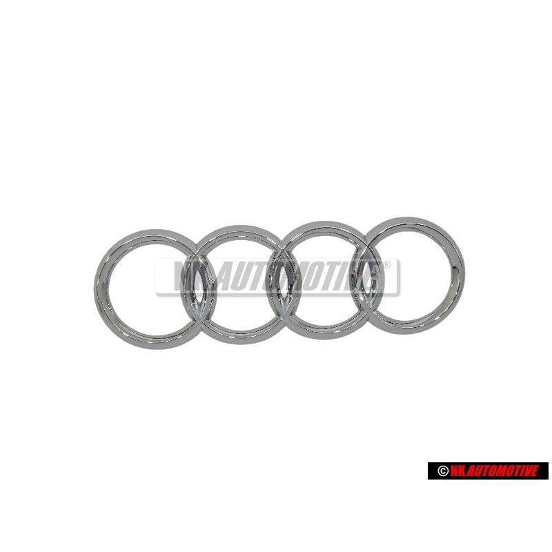 Original Audi Rings Rear Boot Badge Emblem Chrome - 4B5853742 2ZZ