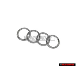 Original Audi Rings Rear Boot Badge Emblem Chrome - 8D5853742 2ZZ