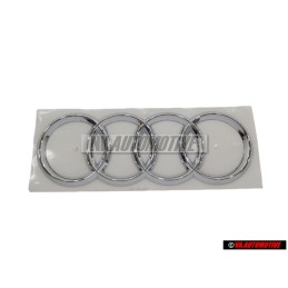 Original Audi Rings Rear Boot Badge Emblem Chrome - 4L0853742 2ZZ