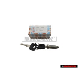 Original VW Rear Boot Lid Lock Cylinder with Keys - 865827573C
