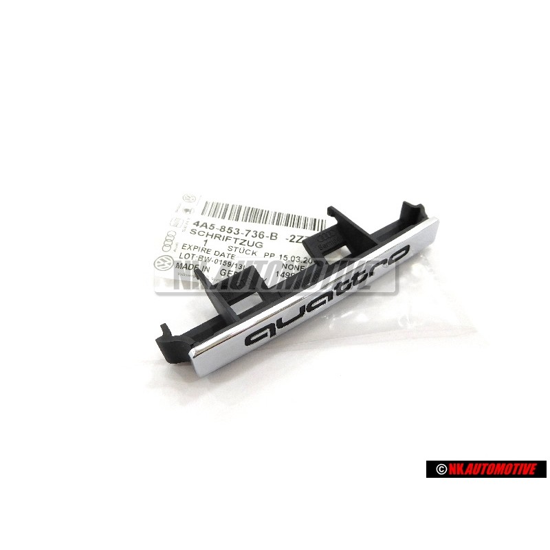 Original Audi QUATTRO Front Grill Badge Emblem Chrome - 4A5853736B 2ZZ