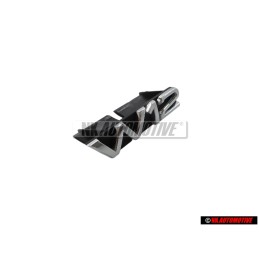 Original Audi W12 Front Grill Badge Emblem Chrome - 4E0853738 2ZZ