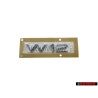Original Audi W12 Rear Boot Badge Emblem Chrome - 4E0853743T 2ZZ