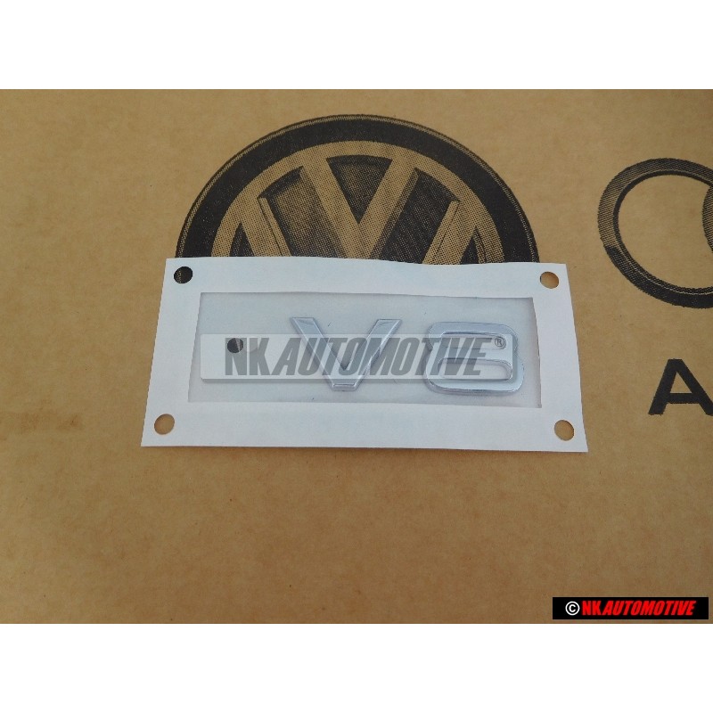 Original Audi V8 Rear Boot Badge Emblem Chrome - 8E0853601B