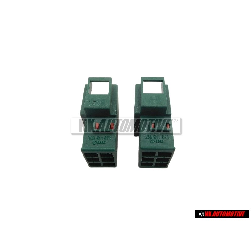 2x Original VW Flat Contact Housing With Contact Locking Mechanism - 333941973