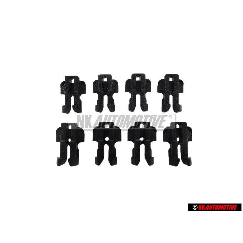 8x Original Audi Window Slot Seal Retainer Clip - 811853329E
