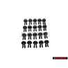 20x Original Audi Window Slot Seal Retainer Clip - 811853329E