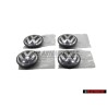 4x Original VW Hub Cap Black Anthracite Metallic - 7L6601149 RVC