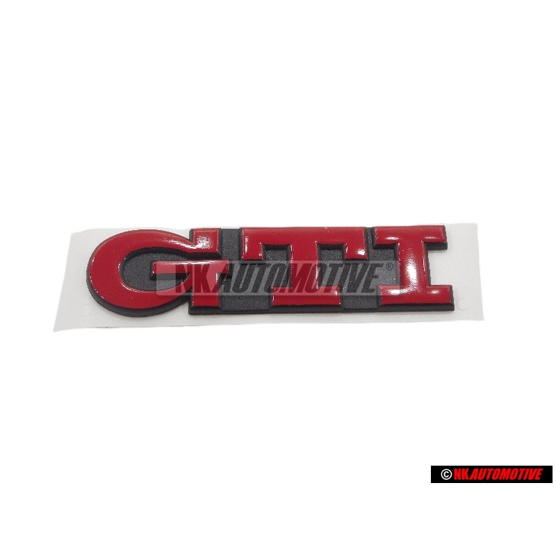 Original VW GTI Rear Trunk Boot Badge Emblem Red - 1H6853687AJQN5