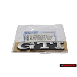 Original VW GTI Rear Trunk Boot Badge Emblem Chrome - 1H6853687AJZ10