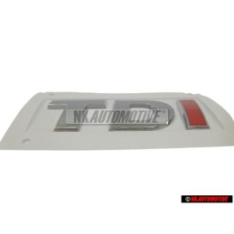 Original VW TDI Rear Trunk Boot Badge Emblem Chrome Red - 2H0853675B GQF