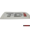 Original VW TDI Rear Trunk Boot Badge Emblem Chrome Red - 2H0853675B GQF