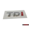 Original VW TDI Rear Trunk Boot Badge Emblem Chrome Red - 2H0853675B GQF