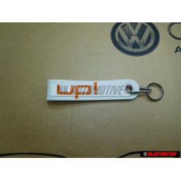 Original VW UP White Orange KeyTag Keychain Keyring Keyfob - 1S0087013 UH8
